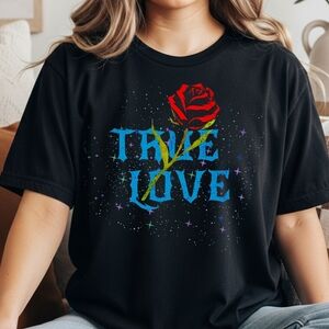 Gildan 'True Love'  Tee with Red Rose